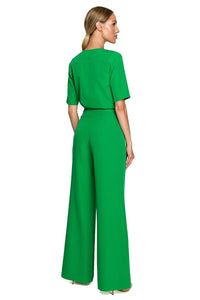 Elegant Elbow-Length Sleeve Trouser Suit