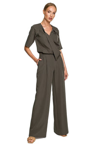 Elegant Elbow-Length Sleeve Trouser Suit