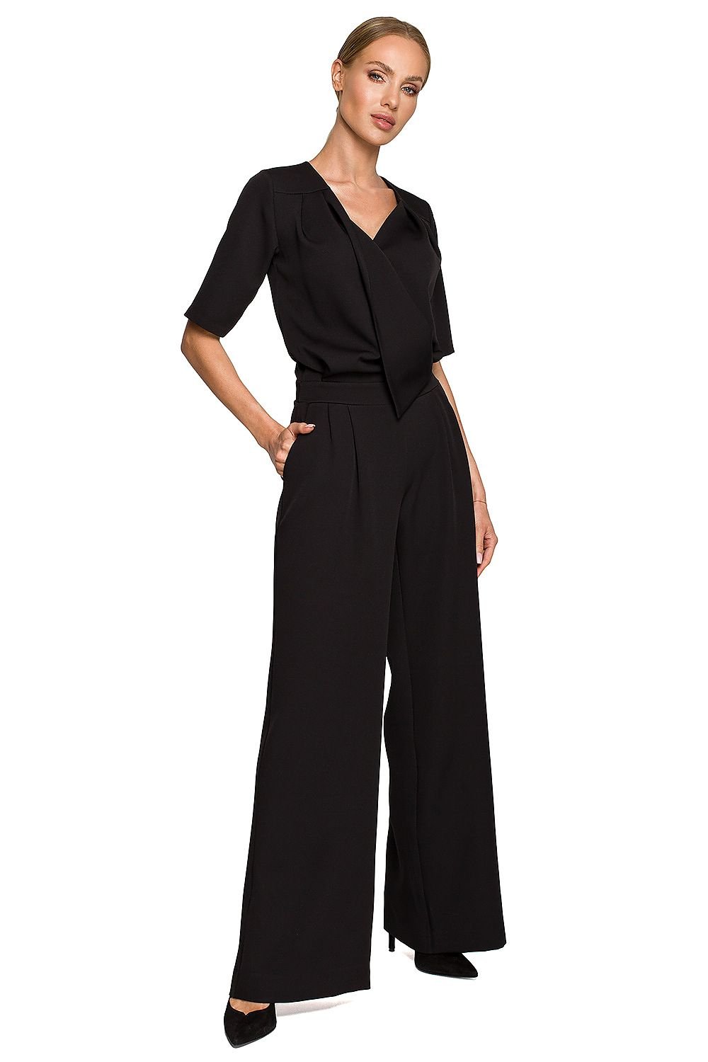 Elegant Elbow-Length Sleeve Trouser Suit