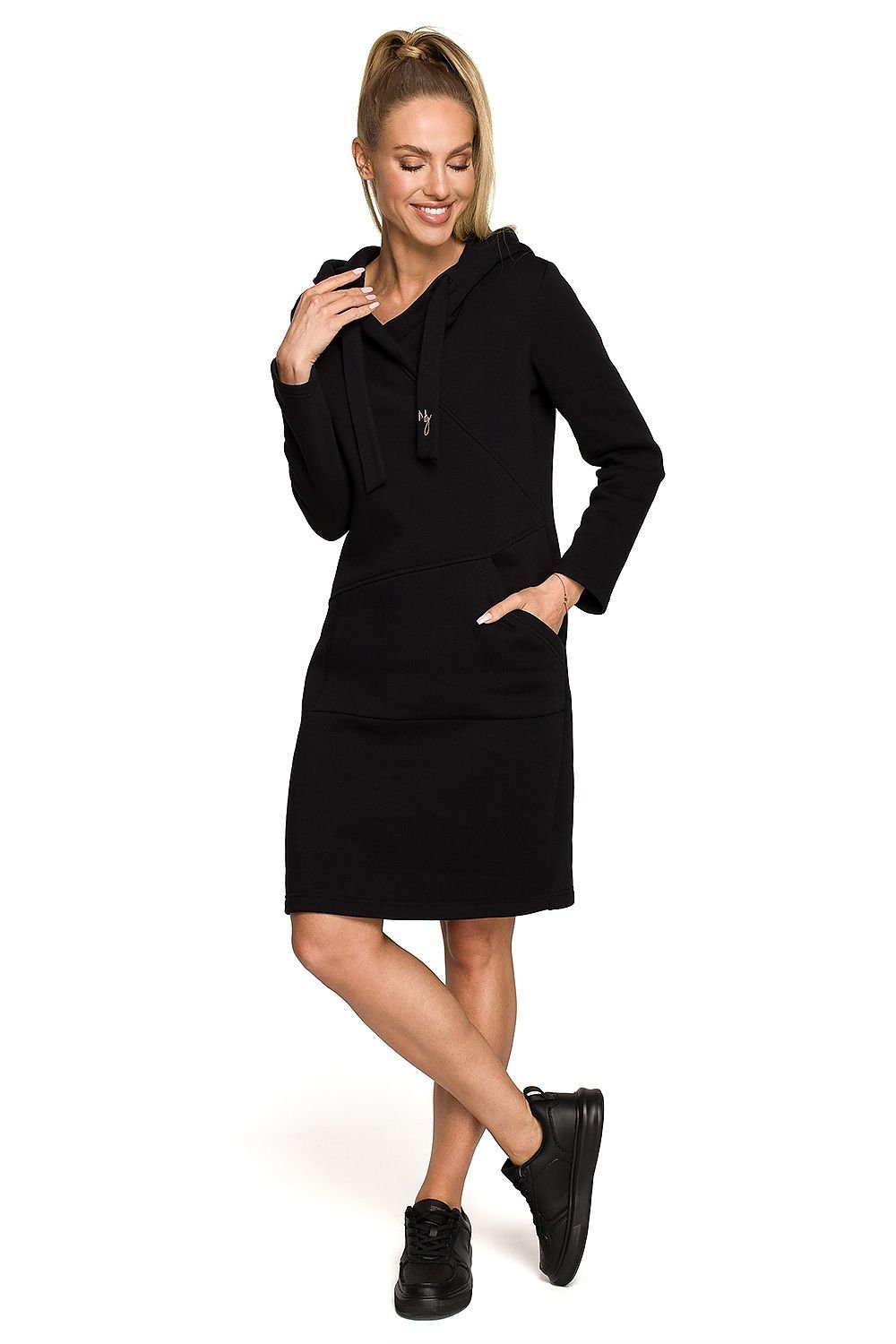 Warm Fleece Hooded Dress