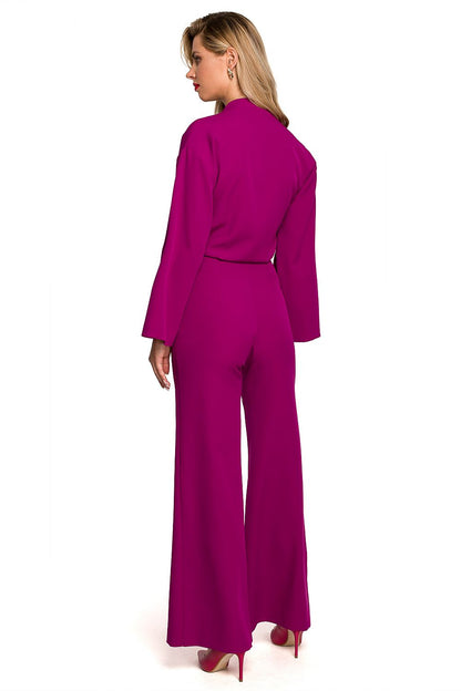 Spandex Jumpsuit with Flared Sleeves - Michelle & Kenza Co.