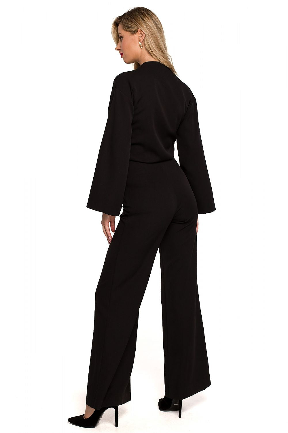 Spandex Jumpsuit with Flared Sleeves - Michelle & Kenza Co.