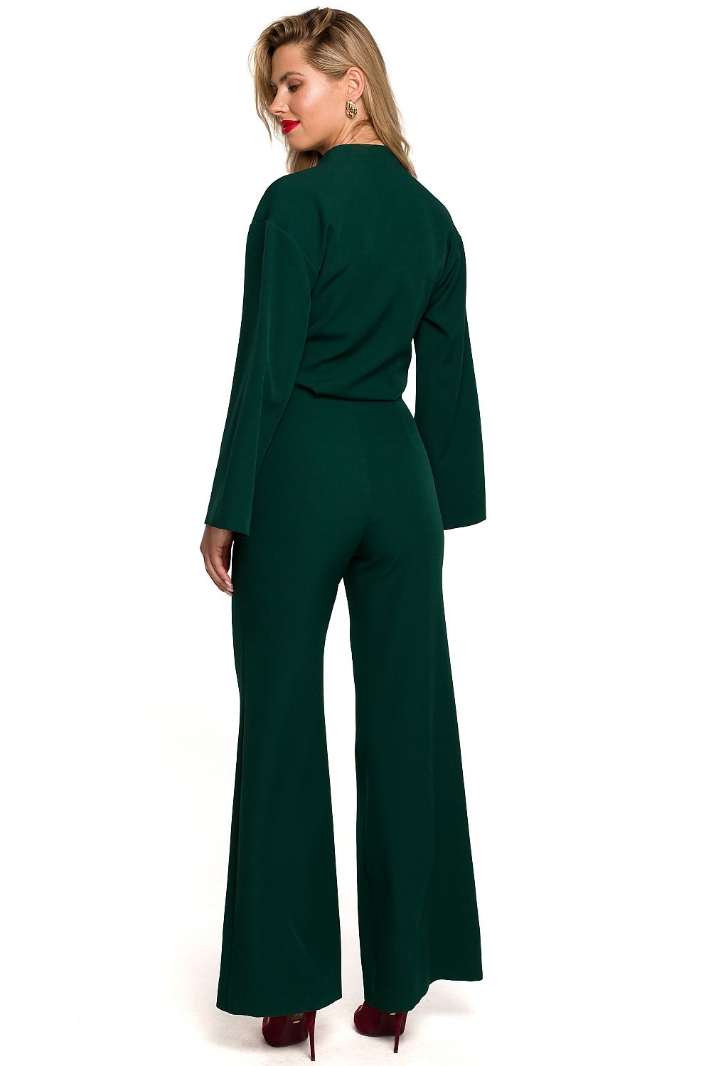 Spandex Jumpsuit with Flared Sleeves - Michelle & Kenza Co.