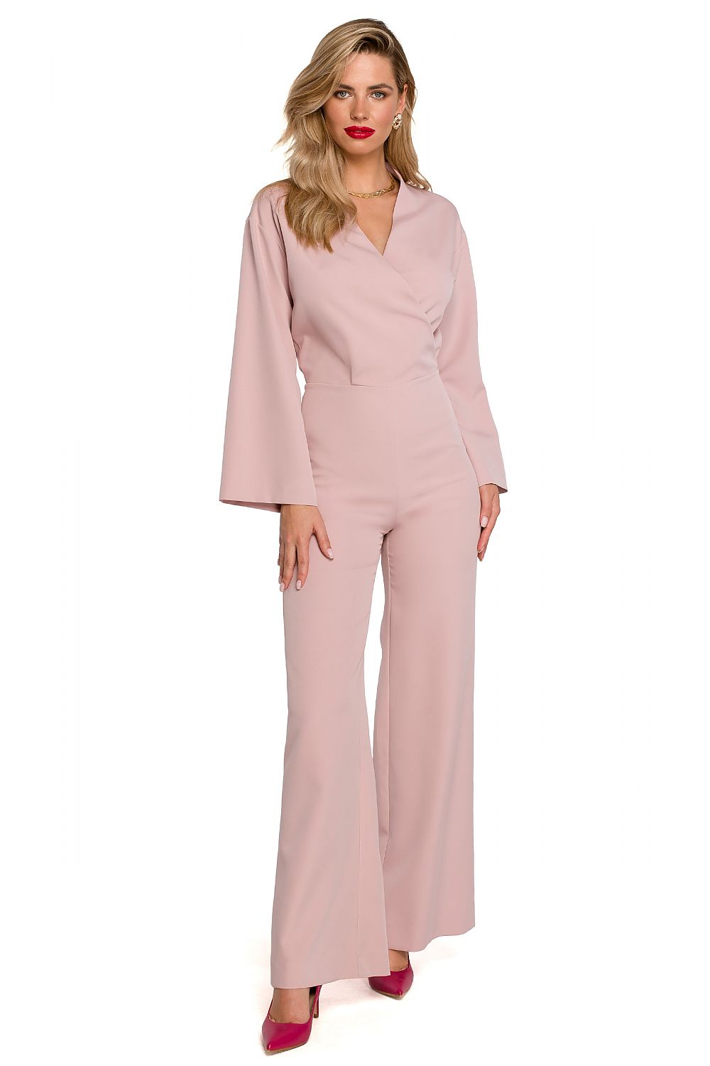 Spandex Jumpsuit with Flared Sleeves - Michelle & Kenza Co.