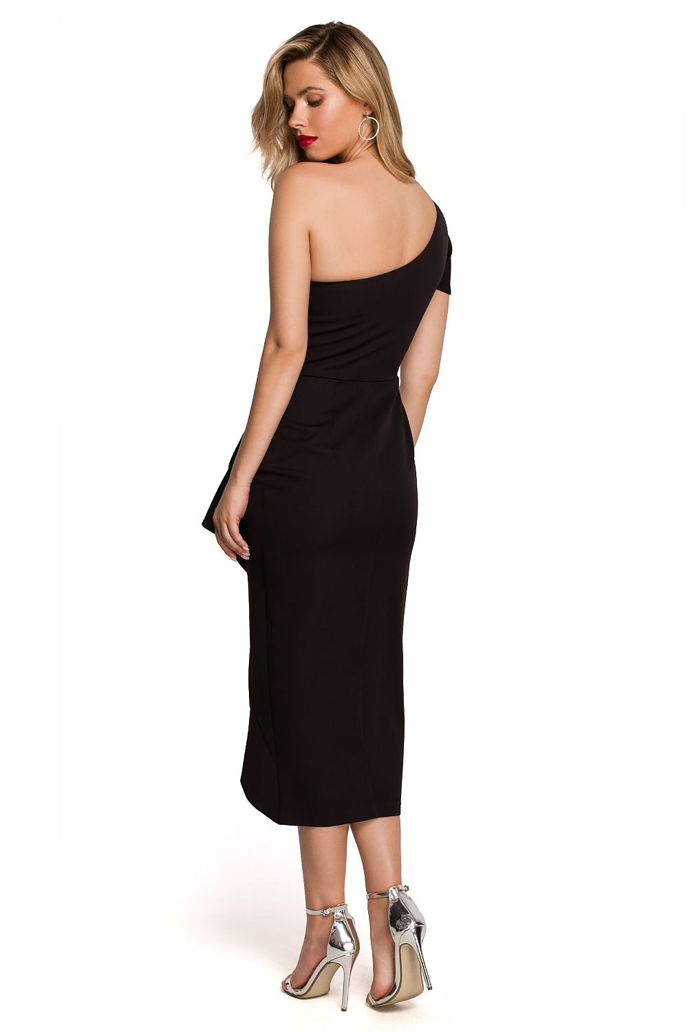 Soft Fabric Cocktail Dress with One Shoulder Design - Michelle & Kenza Co.