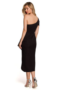 Striking One Shoulder Cocktail Dress