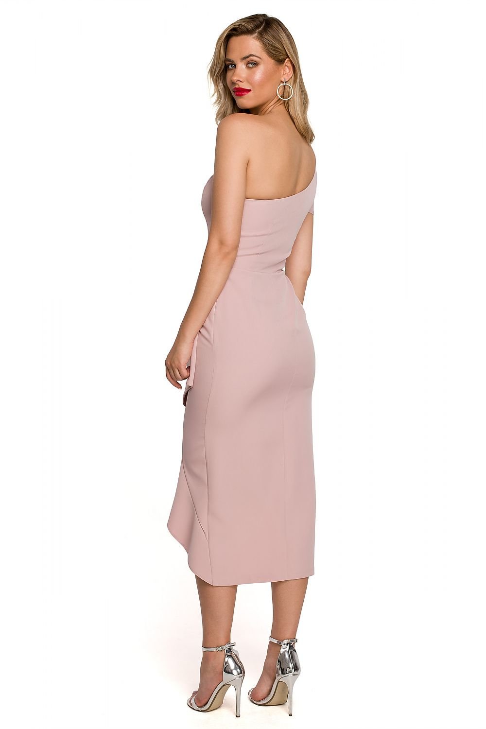 Striking One Shoulder Cocktail Dress