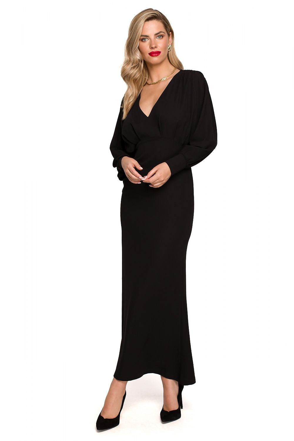 Maxi Dress - Deep Neckline