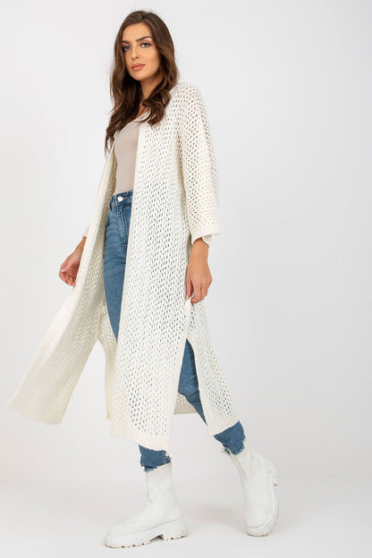 Chic Openwork Long Cardigan