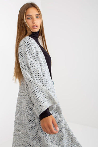 Chic Openwork Long Cardigan