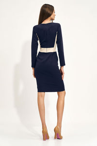 Cutout Waistline Office Dress