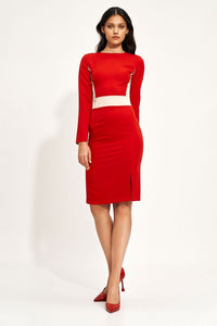 Cutout Waistline Office Dress