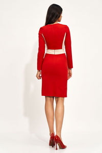 Cutout Waistline Office Dress