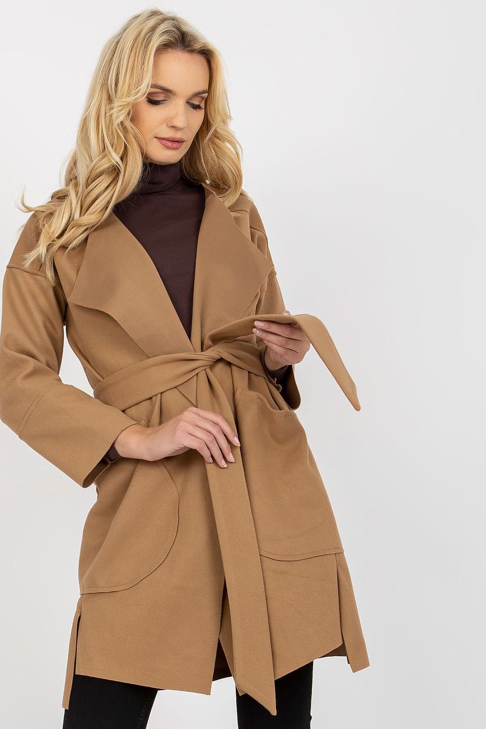 Chic Tie-Belt Coat