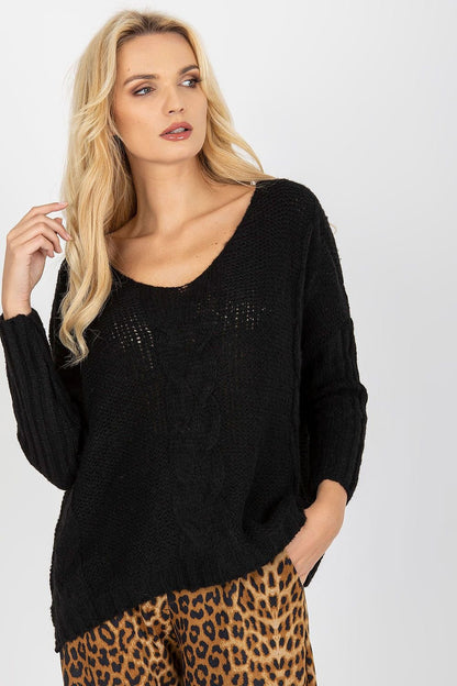 Chic Heart Neck Sweater