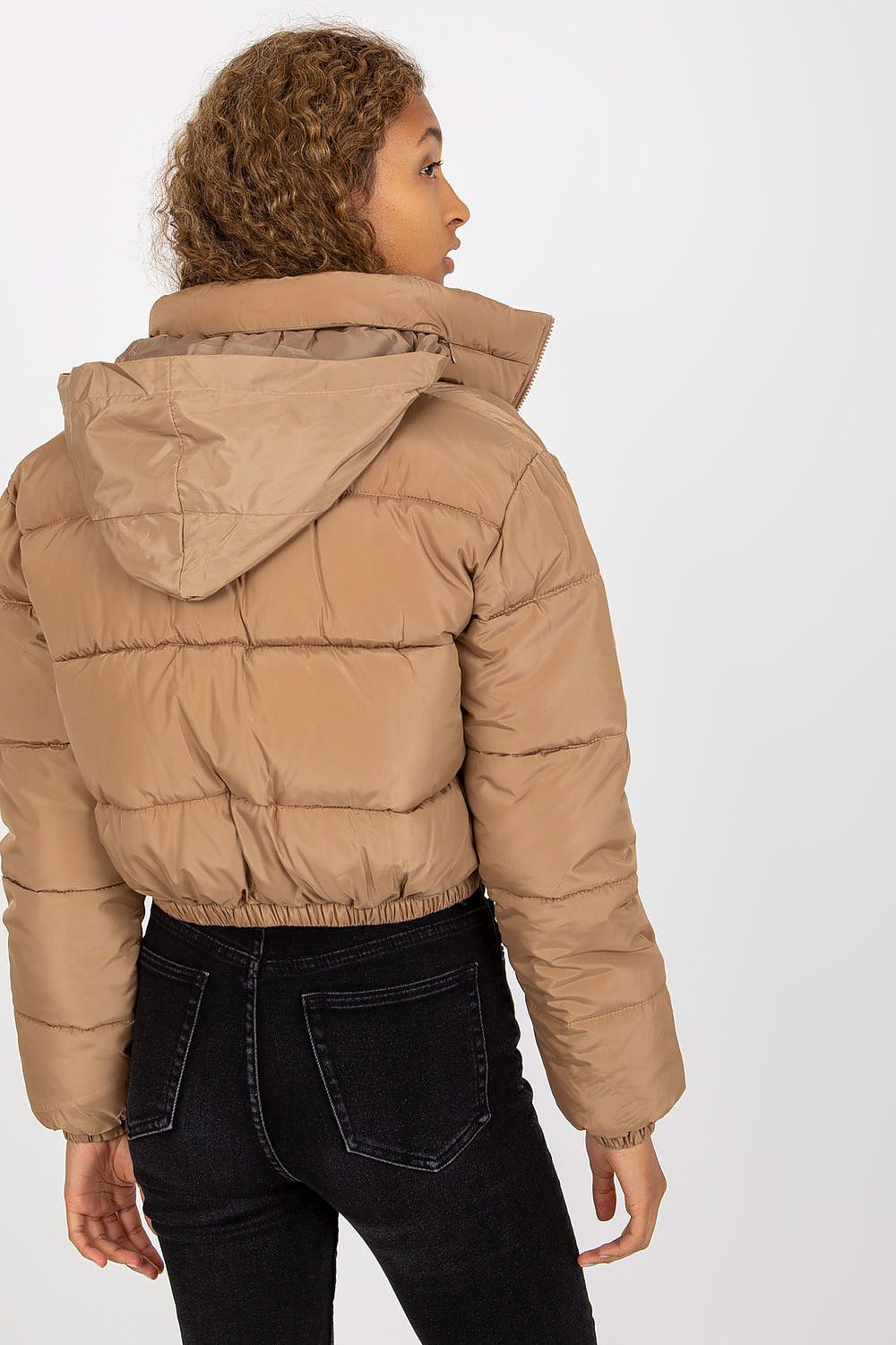 Quilted Hooded Jacket with Pockets