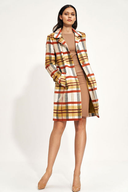 Acrylic Blend Coat with Classic Collar - Michelle & Kenza Co.