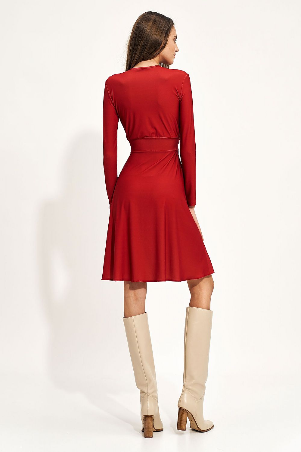 Elegant Envelope Neckline Midi Dress