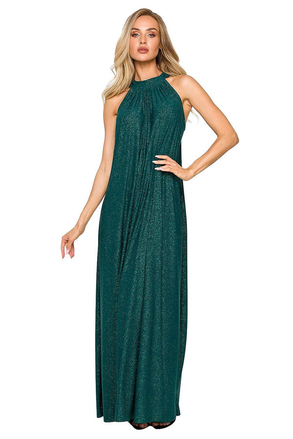 Flared Halter Maxi Dress