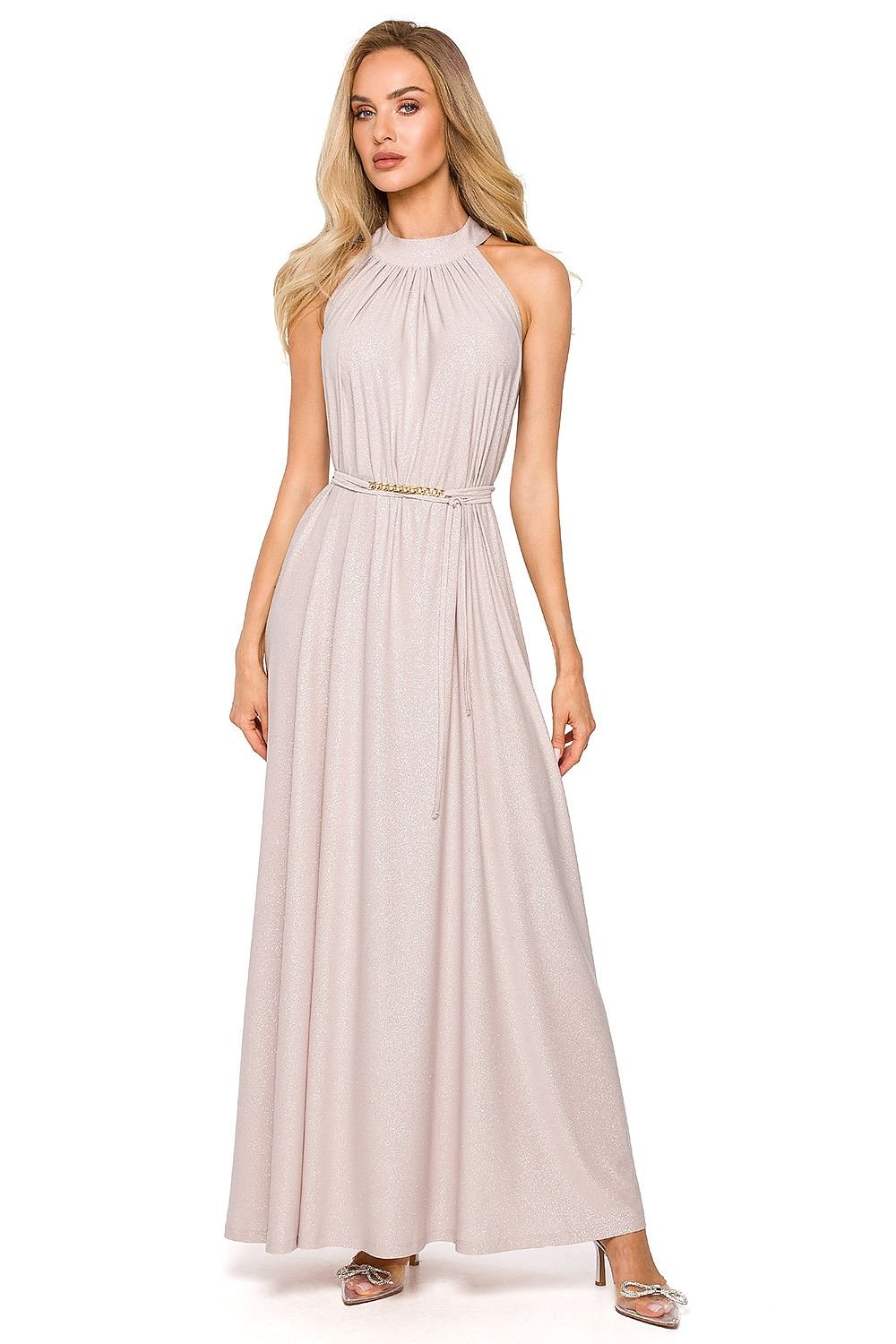 Flared Halter Maxi Dress