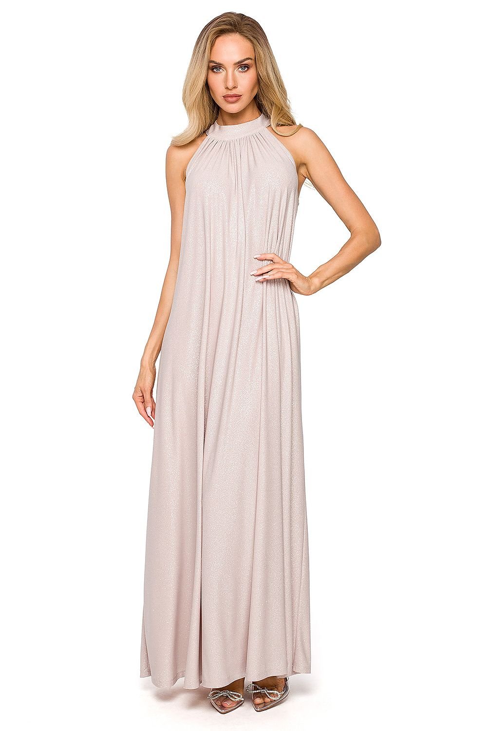 Flared Halter Maxi Dress