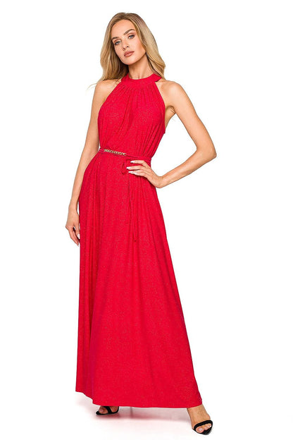 Flared Maxi Evening Dress