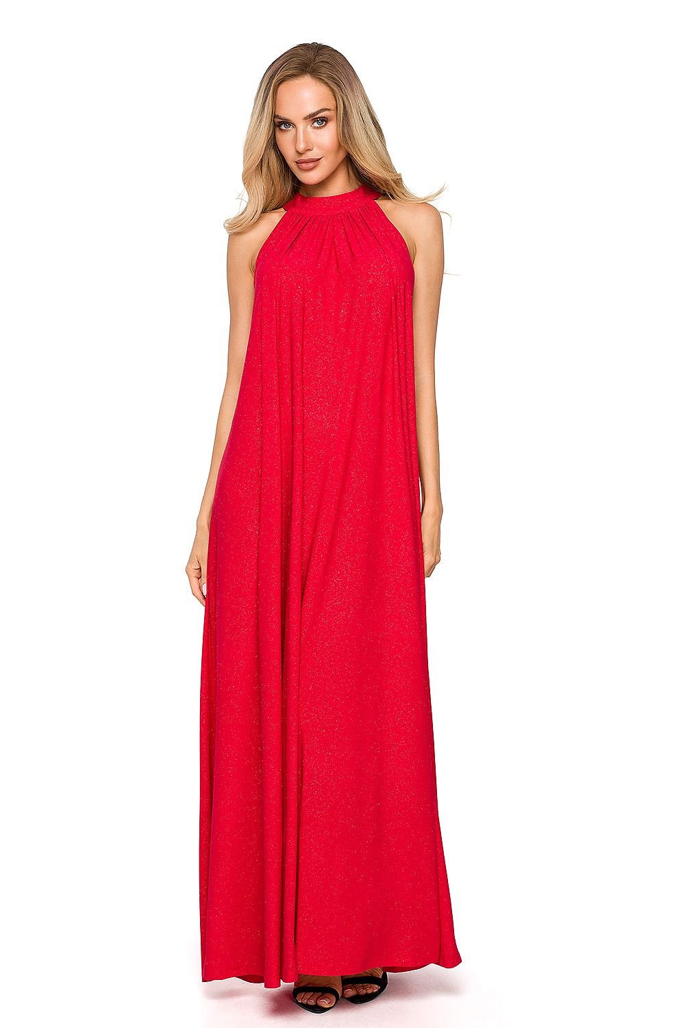 Flared Halter Maxi Dress