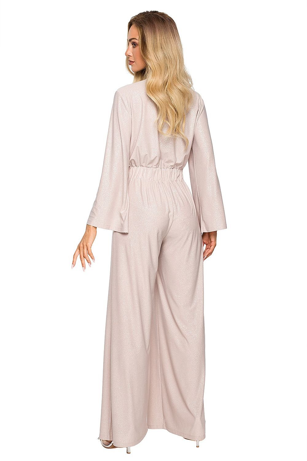 Elegant Brocade Wide-Leg Jumpsuit