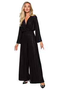 Elegant Brocade Wide-Leg Jumpsuit