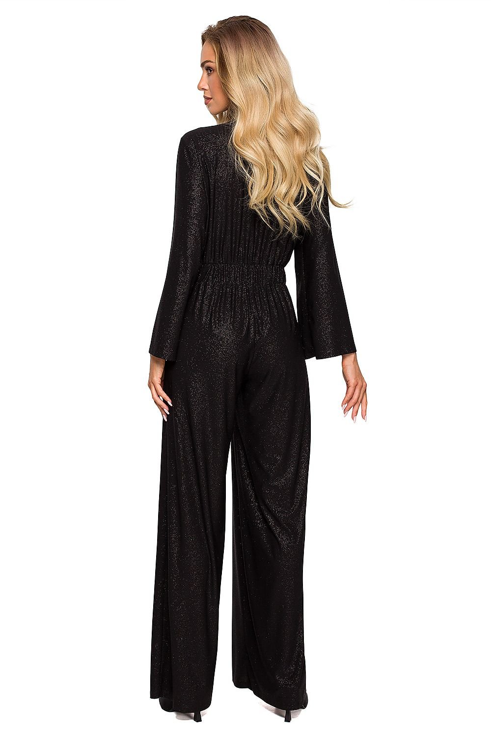 Elegant Brocade Wide-Leg Jumpsuit