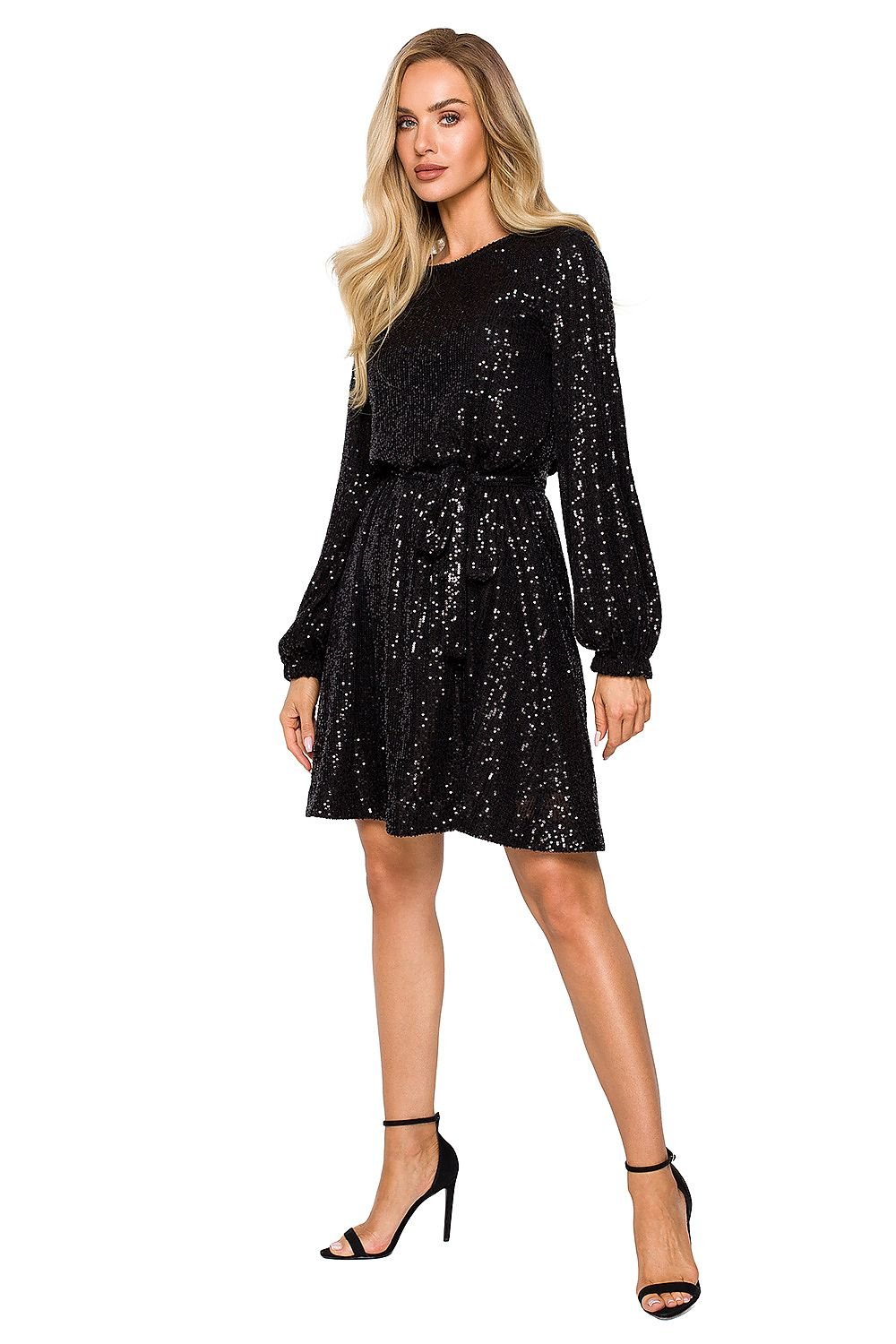 Reversible Sequin Dress with Belt