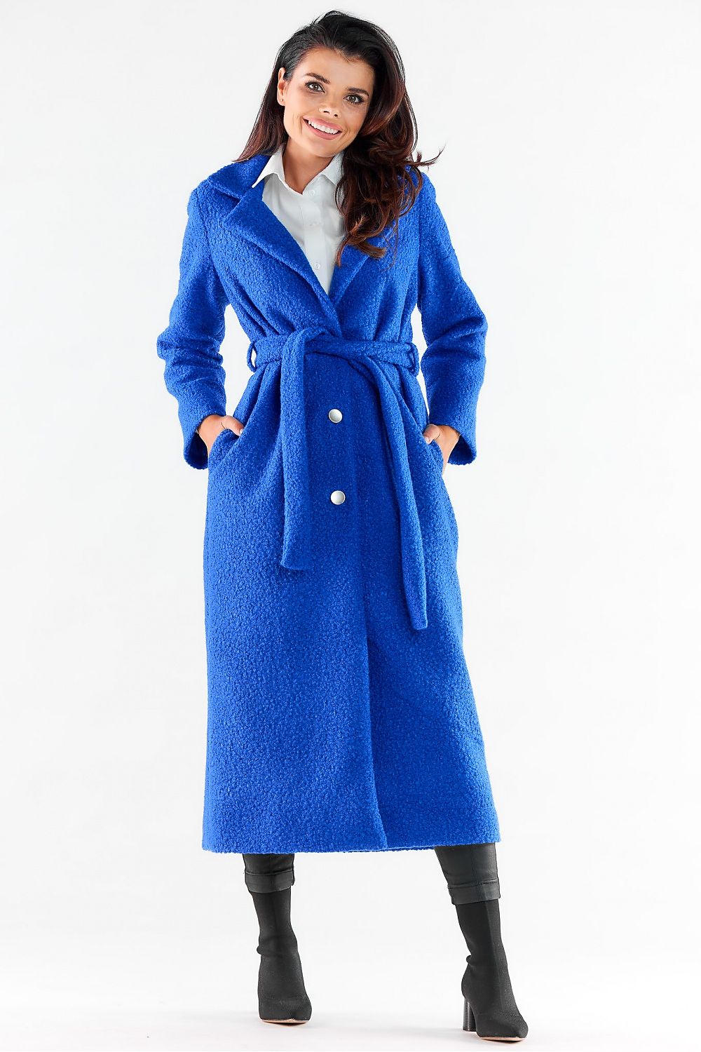 Warm Fabric Coat with Maxi Length - Michelle & Kenza Co.