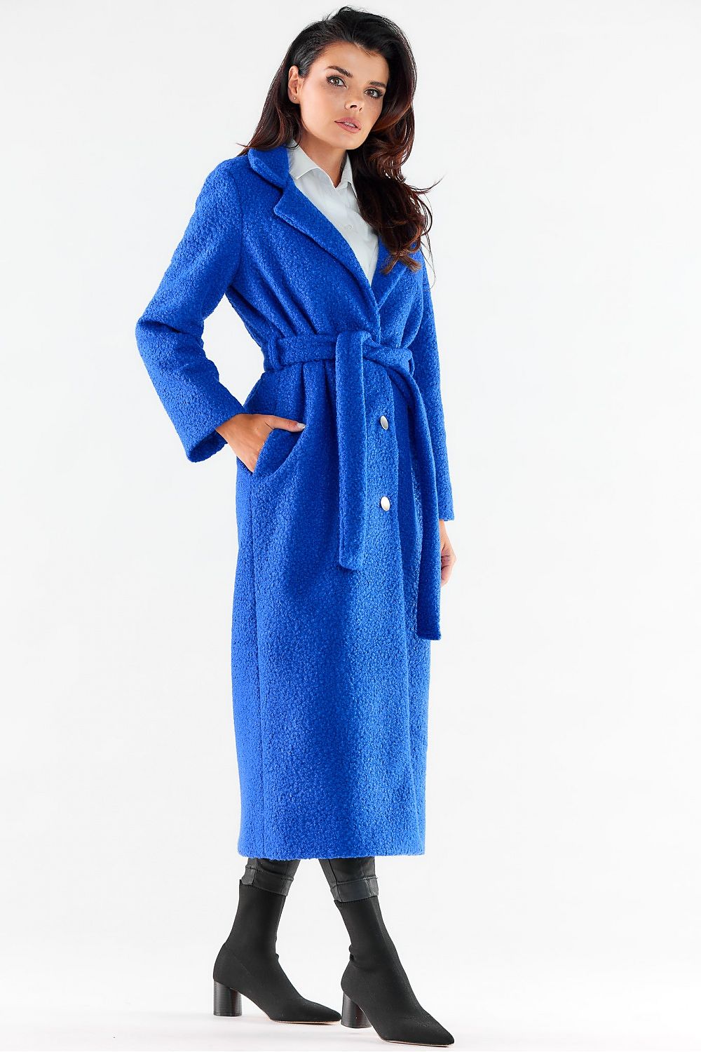 Warm Fabric Coat with Maxi Length - Michelle & Kenza Co.