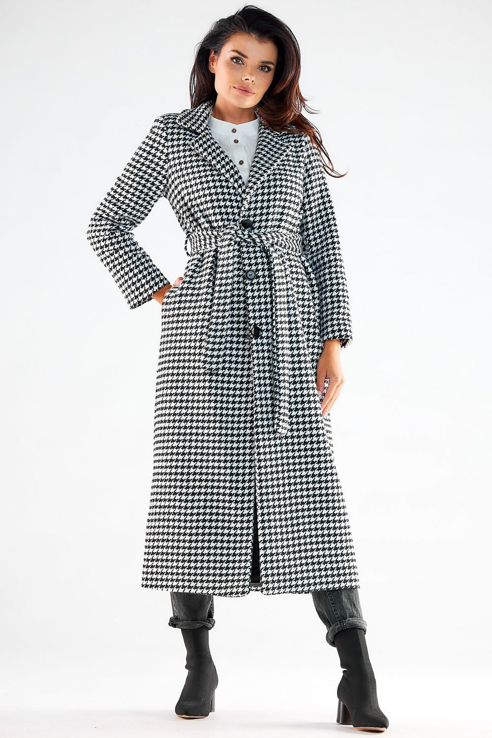 Warm Fabric Coat with Maxi Length - Michelle & Kenza Co.