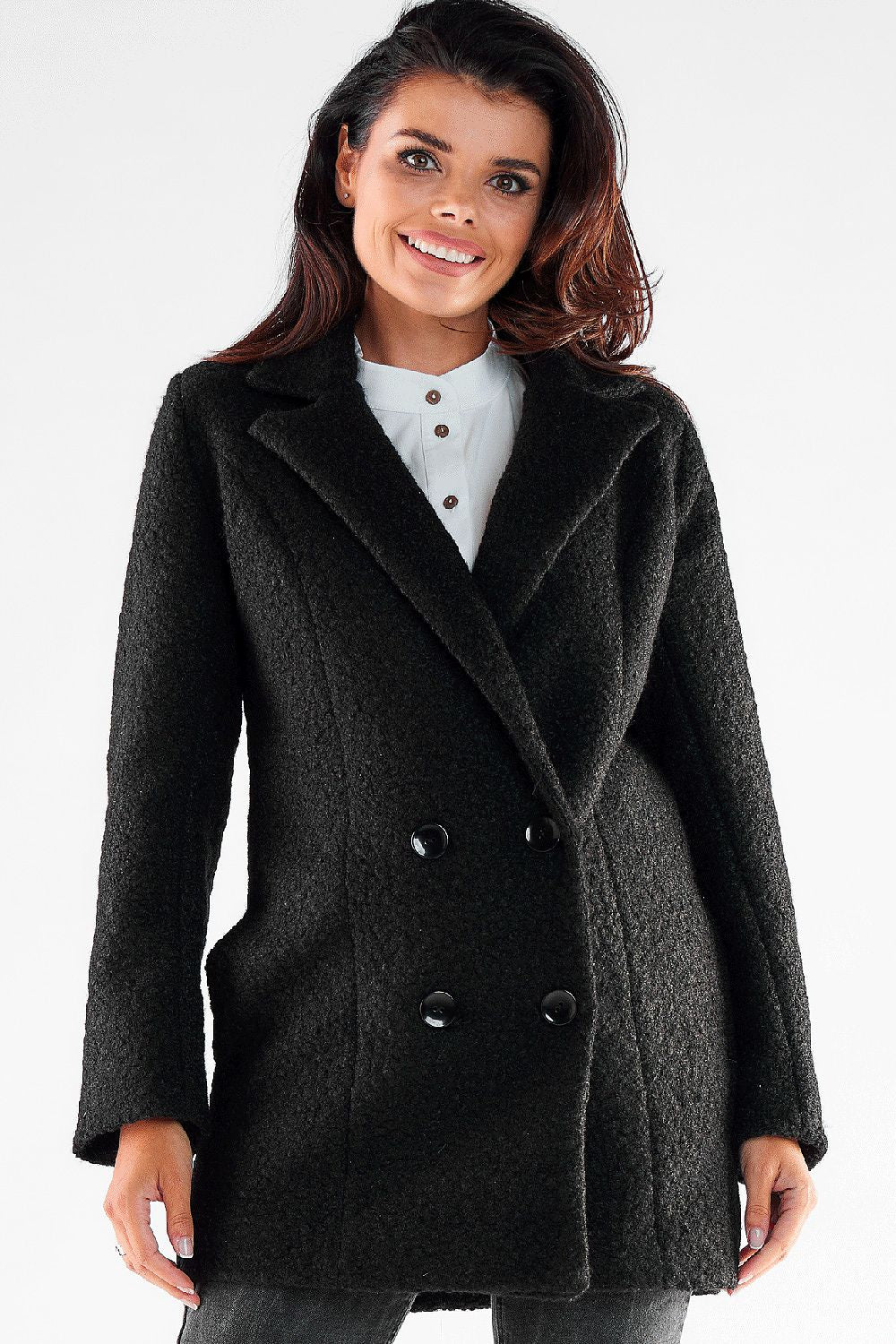 Luxe Coat with Double-Breasted Design - Michelle & Kenza Co.