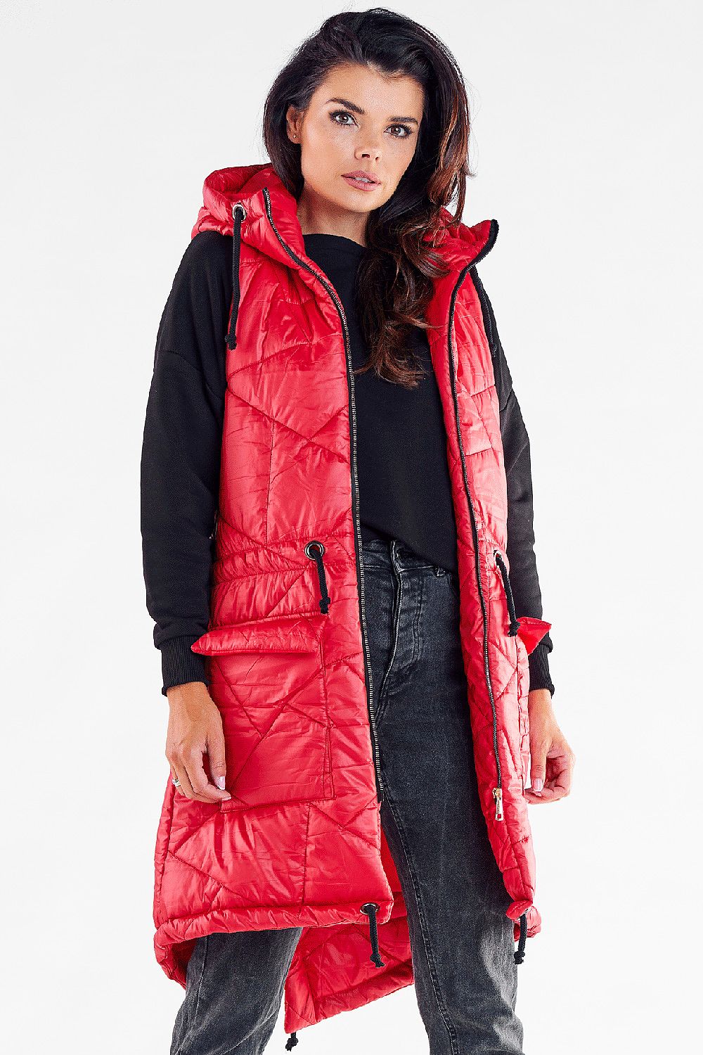 Shiny Quilted Gilet with Adjustable Drawstrings - Michelle & Kenza Co.