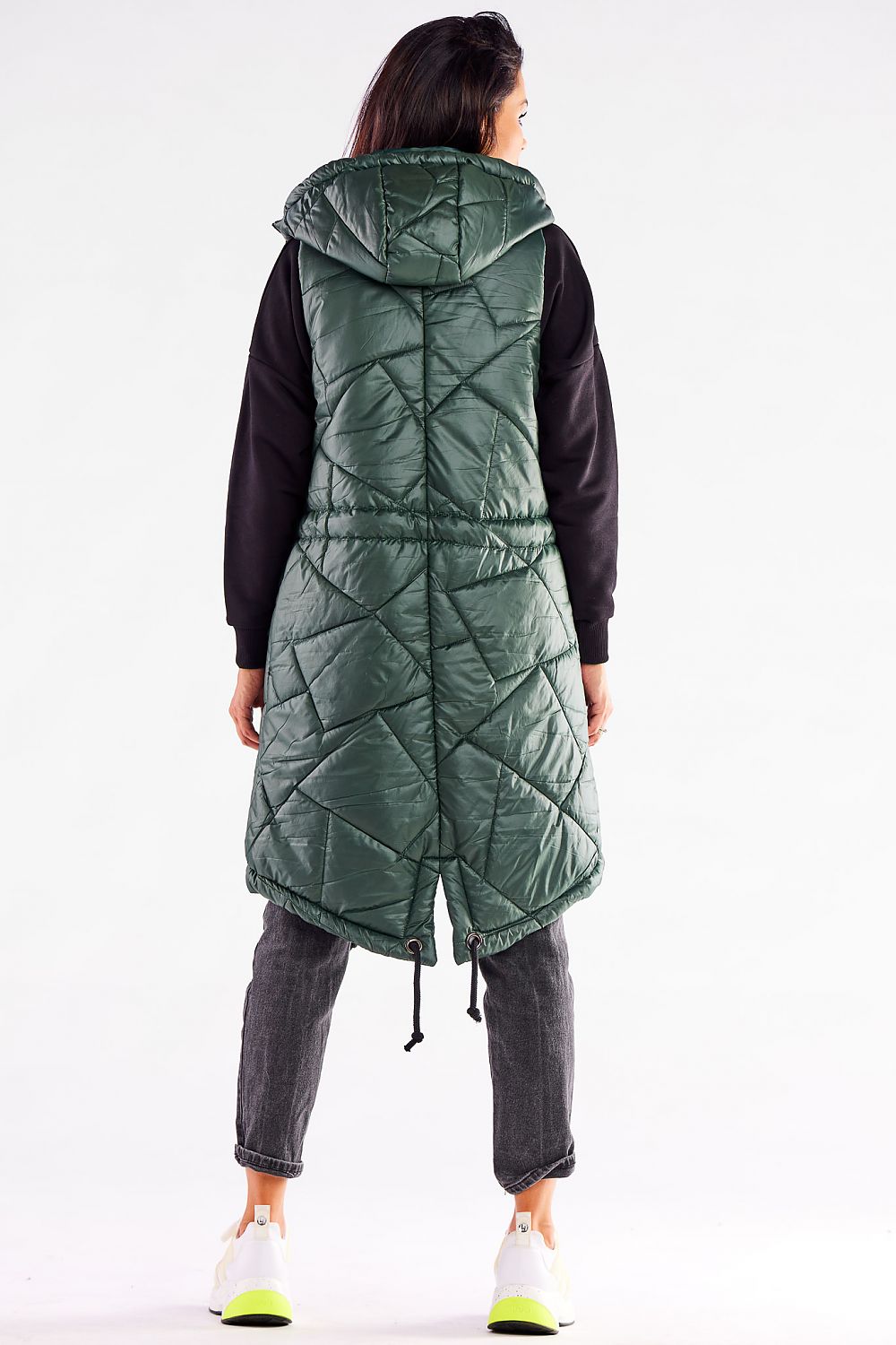 Shiny Quilted Gilet with Adjustable Drawstrings - Michelle & Kenza Co.