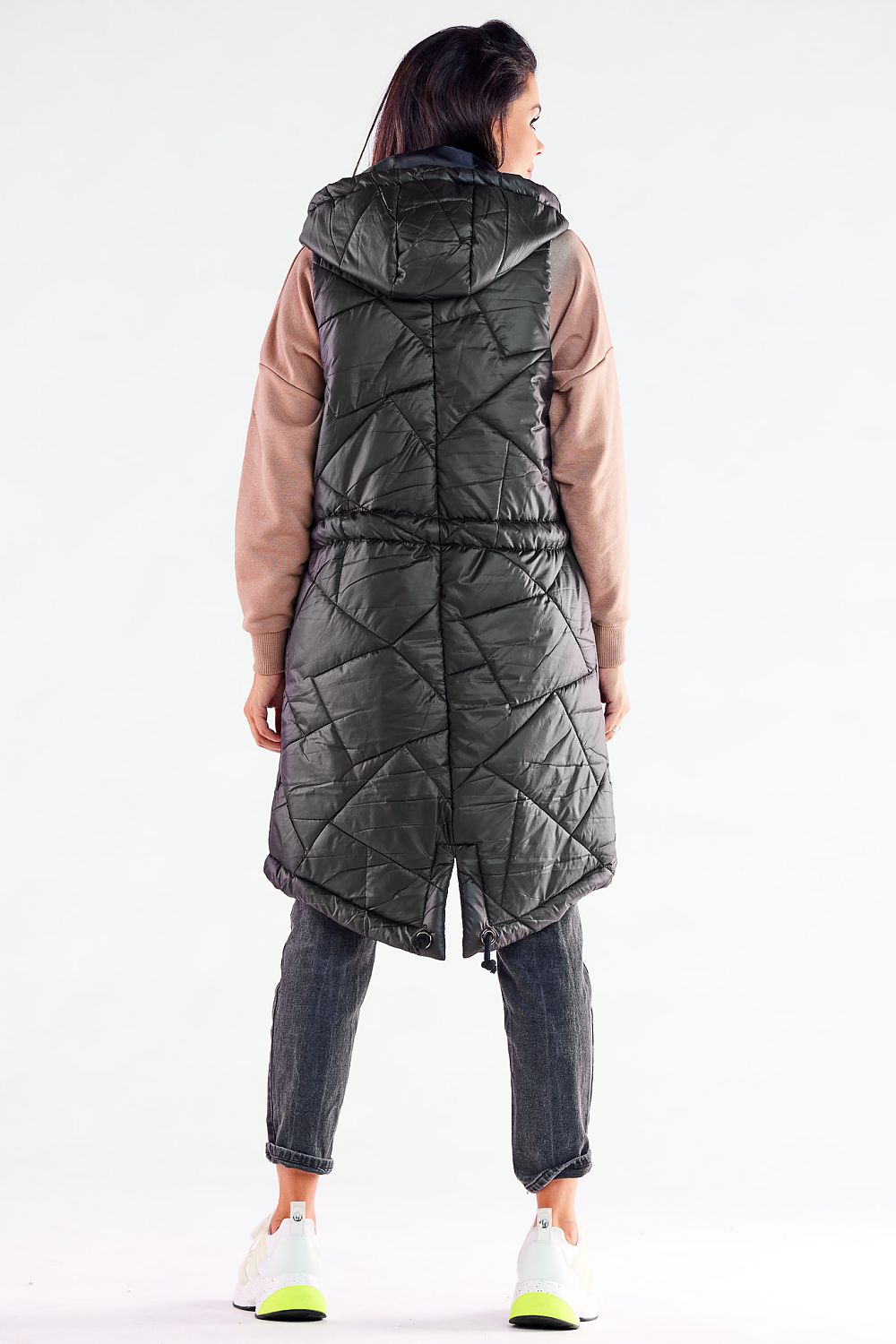 Shiny Quilted Gilet with Adjustable Drawstrings - Michelle & Kenza Co.