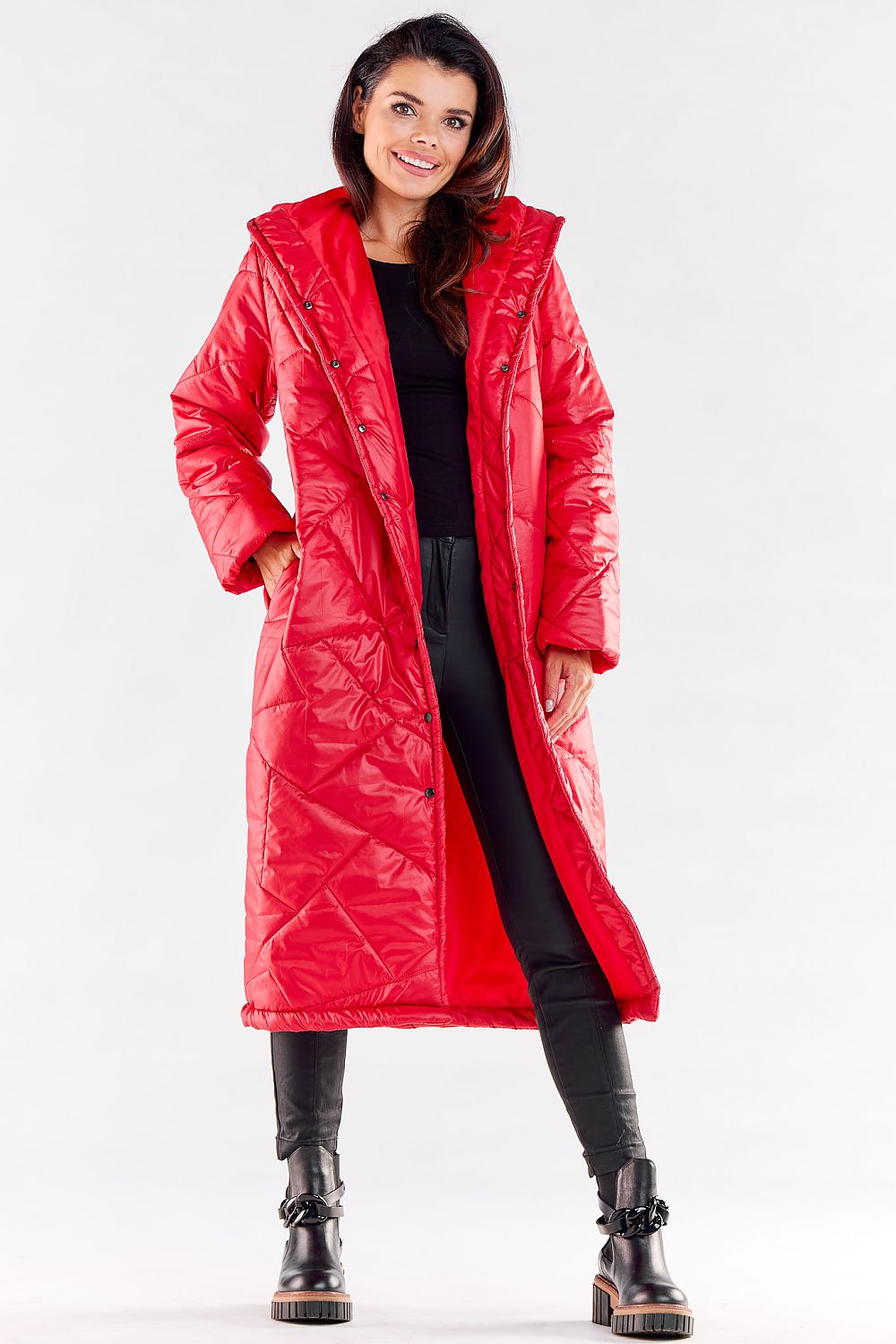 Quilted Coat with Large Hood - Michelle & Kenza Co.