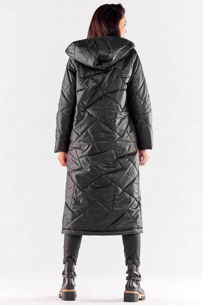 Quilted Coat with Large Hood - Michelle & Kenza Co.