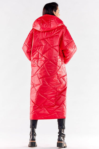 Quilted Coat with Large Hood and Pockets - Michelle & Kenza Co.