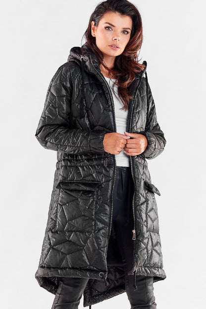 Quilted Jacket with Drawstring Waist - Michelle & Kenza Co.