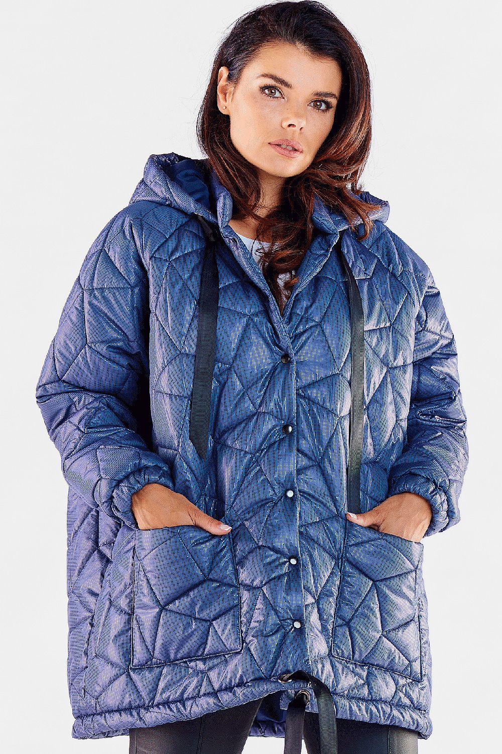 Quilted Jacket with Adjustable Hood - Michelle & Kenza Co.