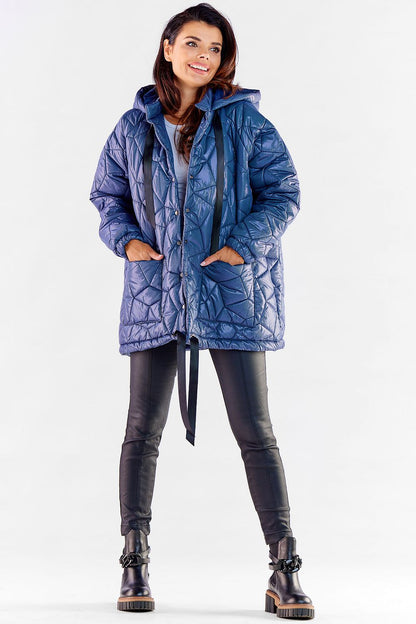 Quilted Jacket with Adjustable Hood - Michelle & Kenza Co.