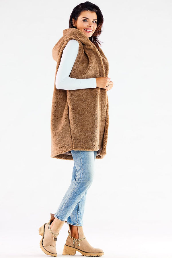 Warm Hooded Vest with Pockets