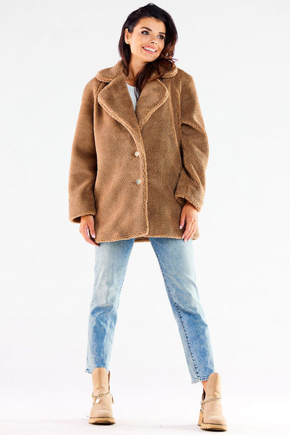 Chic Coat with Decorative Button Fastening - Michelle & Kenza Co.