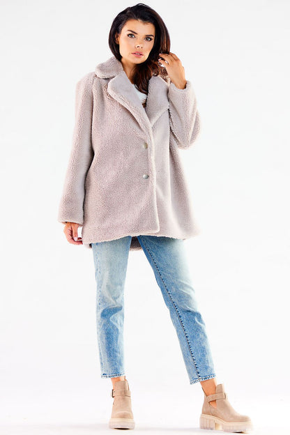 Chic Coat with Decorative Button Fastening - Michelle & Kenza Co.