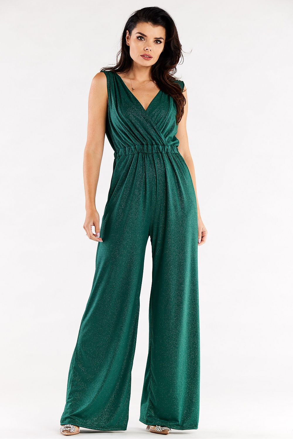 Spandex Jumpsuit with Wide Pants - Michelle & Kenza Co.