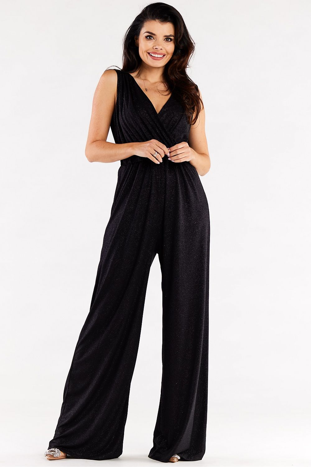 Spandex Jumpsuit with Wide Pants - Michelle & Kenza Co.