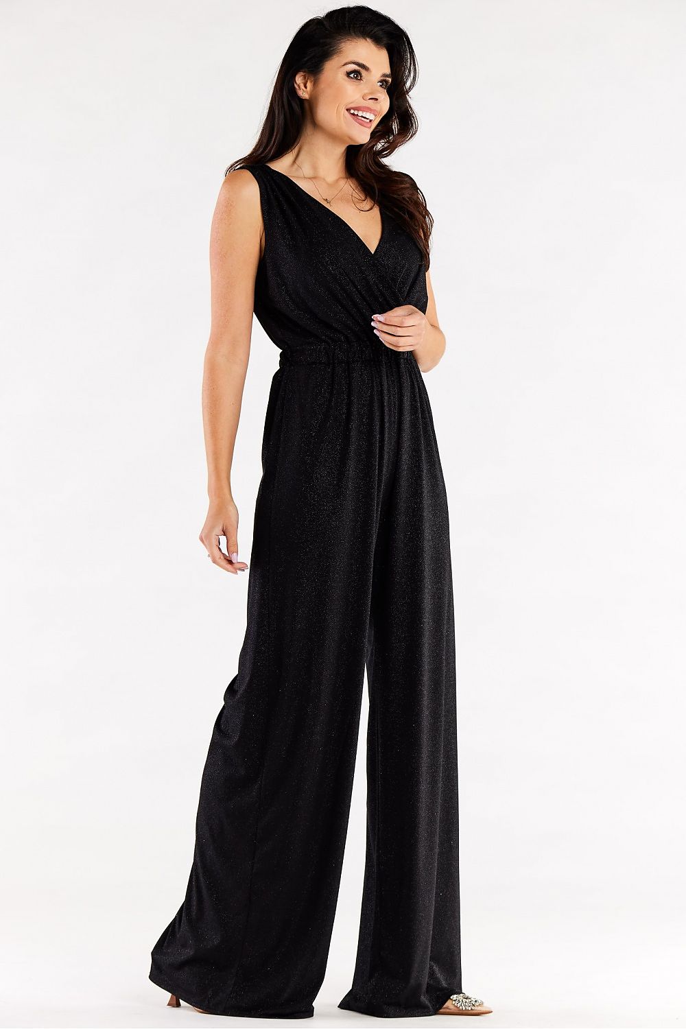 Spandex Jumpsuit with Wide Pants - Michelle & Kenza Co.